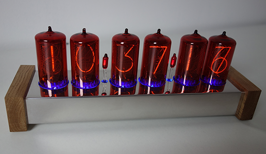 nixie clock with 1,2" digit height (Z566M)