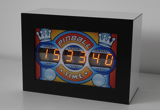 7 segment panaplex clock PINBALL TIME with 0,7" digit height (Bally AS-2518-21)